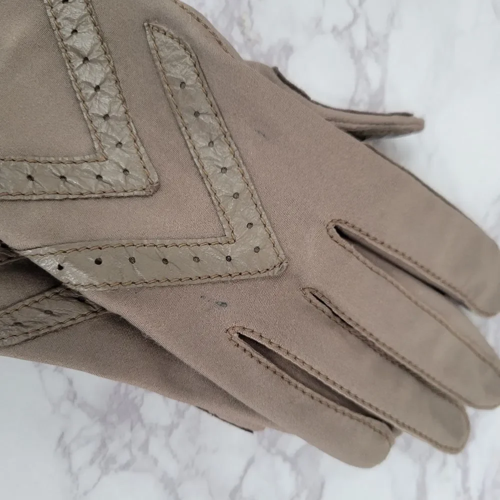 Isotoner by Aris Vintage Taupe Classic Driving gloves - Picture 7 of 9